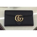 Gucci GG Marmont Continental Wallet 400586 Black HY12305vj67