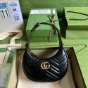 Gucci GG Marmont half-moon-shaped mini bag 699514 black HY23429Ea63