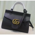 Gucci GG Marmont Leather Top Handle mini Bag 442622 Black HY10747wv88