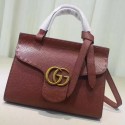 Gucci GG Marmont Leather Top Handle mini Bag 442622 Brown HY25010yx89