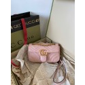 Gucci GG Marmont matelasse mini bag 446744 pink HY7731VF54