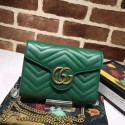 Gucci GG Marmont Matelasse mini Bag 474575 Green HY1360fr81
