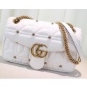 Gucci GG Marmont Matelasse Shoulder Bag 443497 White HY7266uT54