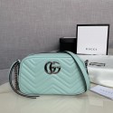 Gucci GG Marmont Matelasse Shoulder Bag 447632 Pastel blue HY6083Pu45