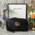 Gucci GG Marmont Matelasse Shoulder Bag 447632A Black HY3941rf34