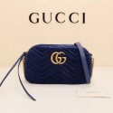 Gucci GG Marmont Matelasse Velvet Shoulder Bag 447632 Royal HY18094cf57