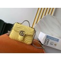 Gucci GG Marmont mini top handle bag 547260 yellow HY7325KX51