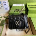 Gucci GG Marmont mini top handle bag 583571 black HY18452Yr55