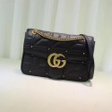 Gucci GG Marmont Mmatelasse Shoulder Bag 443496 Black HY1069va68
