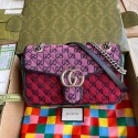 Gucci GG Marmont multicolor small shoulder bag 443497 Pink&green&yellow&red HY20544Fh96