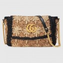 Gucci GG Marmont raffia small shoulder bag 574433 Black HY11429CD62