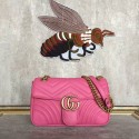 Gucci GG Marmont Sheenskin Shoulder Bag 443497A Pink HY21751mm78