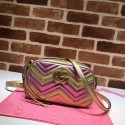 Gucci GG Marmont small matelasse shoulder bag 447632 Pink&gold HY8866qM91