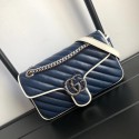Gucci GG Marmont small shoulder bag 443497 Navy HY1790lu18
