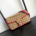 Gucci GG Marmont small shoulder bag 443497 red HY18310fJ40