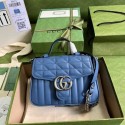 Gucci GG Marmont small shoulder bag 583571 blue HY6825ki86