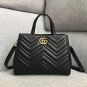 Gucci GG Marmont small top handle bag 448054 black HY20372yk28