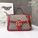 Gucci GG Marmont small top handle bag 498110 red HY23934cf57