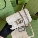 Gucci GG Marmont super mini bag 476433 White HY7629yC28