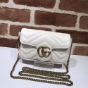 Gucci GG Marmont super mini bag 574969 white HY6536uT54
