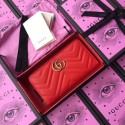 Gucci GG Marmont Zip Around Wallet 443123 Red HY11809uZ84