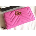 Gucci GG Marmont Zip Around Wallet 443123 Rose HY23622ff76