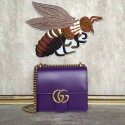 Gucci GG Original Marmont Leather Shoulder Bag 431384A Purple HY10848gE29