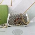 Gucci GG Supreme canvas Blondie shoulder bag 699268 white HY18245Jz48