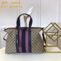 Gucci GG Supreme Canvas Tote Bag 309621 Purple HY14855ki86