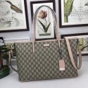Gucci GG Supreme Canvas Tote Bag 353437 Camel HY17499Zf62