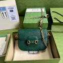 Gucci Horsebit 1955 lizard mini bag 675801 green HY7614Oq54