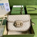 Gucci Horsebit 1955 shoulder bag 602204 Beige HY648ta99