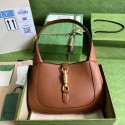 Gucci Jackie 1961 mini natural grain leather hobo bag 637091 brown HY15914MB38