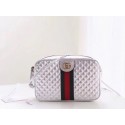 Gucci Laminated leather small shoulder bag 51061 silver HY3121Qu69