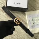 Gucci Leather belt with Double G buckle 409417 black HY9969CD62