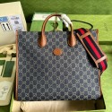 Gucci Medium tote with Interlocking denim G 674148 Blue HY388SS41