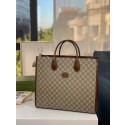 Gucci Medium tote with Interlocking G 674148 brown HY23620vj67