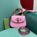 Gucci Mini top handle bag with Bamboo 686864 pink HY17585Wi77