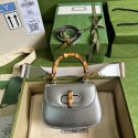 Gucci Mini top handle bag with Bamboo 686864 silver HY14906OG45
