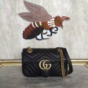 Gucci Now GG Marmont Mini Shoulder Bag 446744 Black HY4094Gh26