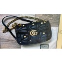 Gucci Now Marmont Mmatelasse Shoulder Bag 443497 Black HY4869fj51