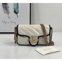 Gucci Online Exclusive GG Marmont mini bag 574969 White&blue HY13568fo19