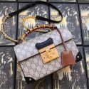 Gucci Padlock GG small bamboo shoulder Backpack 603221 black&brown HY21251Eb92
