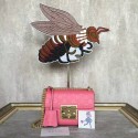 Gucci Padlock Gucci Signature Mini Shoulder Bag 409487A Pink HY18564Oq54