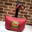 Gucci Print half-moon hobo bag 523589 red HY17634CD62