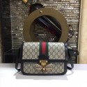 Gucci Queen Margaret GG Supreme medium shoulder bag 524356 black HY26200Zr53