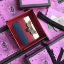 Gucci Queen Margaret Leather Card Case 476072 White&Blue&Red HY25058ER88