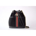 Gucci Rajah medium bucket bag 553961 Black suede HY5755TV86