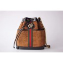 Gucci Rajah medium bucket bag 553961 Brown suede HY8124sp14