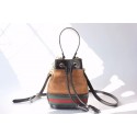 Gucci Rajah mini bucket bag 550620 Chestnut suede HY216mm78